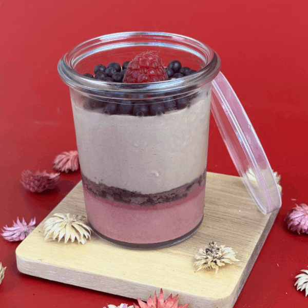 Mousse chocolat, crémeux framboise