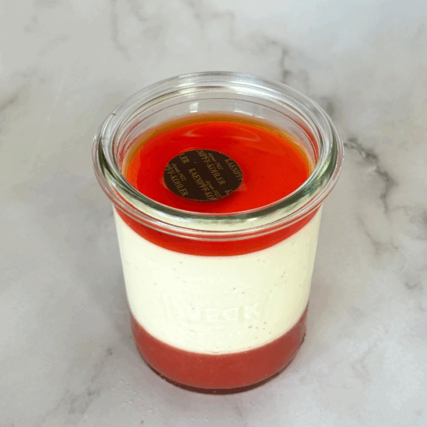 Panna cotta confit de fraise