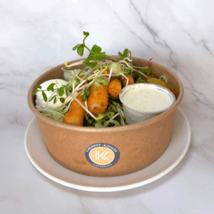 SALADE STICKS D'ASPERGE BLANCHE ET CRÈME À L'AIL DES OURS
