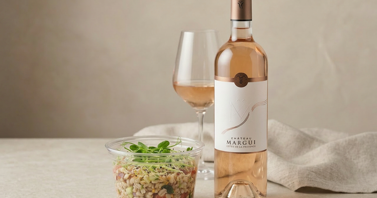 La salade d’orge perlé et le Château Margüi