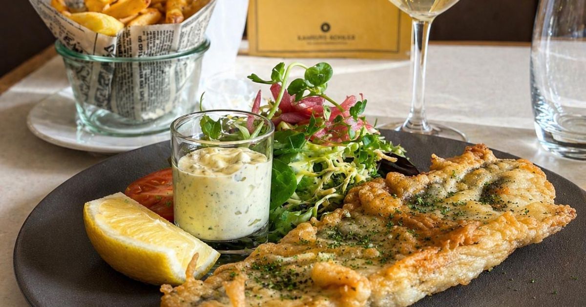 Restaurant Komptoir K’: “Gebakene Fësch” for the “Mäertchen”