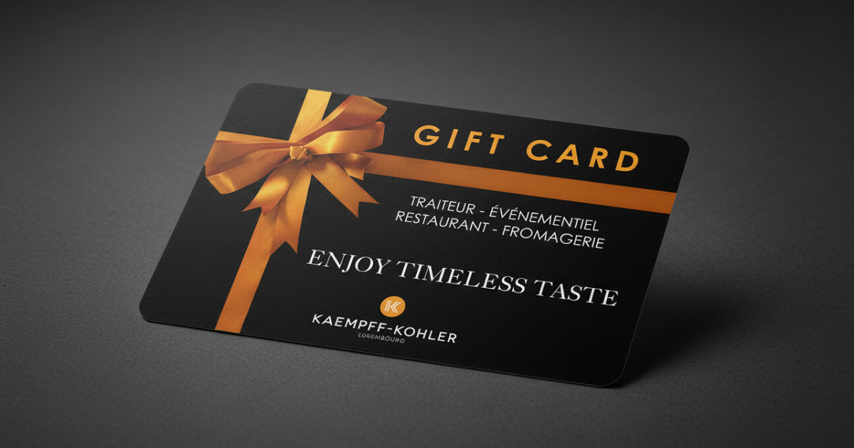 La carte-cadeau Kaempff-Kohler : Offrez le goût intemporel !