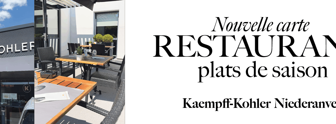Notre nouvelle carte restaurant à Niederanven