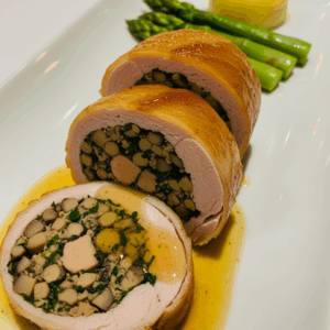 Ballotine de volaille aux morilles (Minimum 4 personnes)