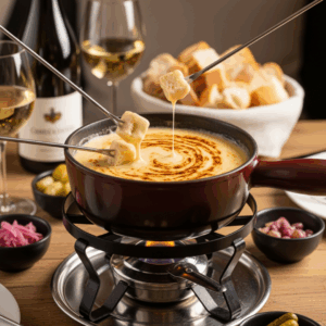 Fondue suisse moitié-moitié (4 personnes)