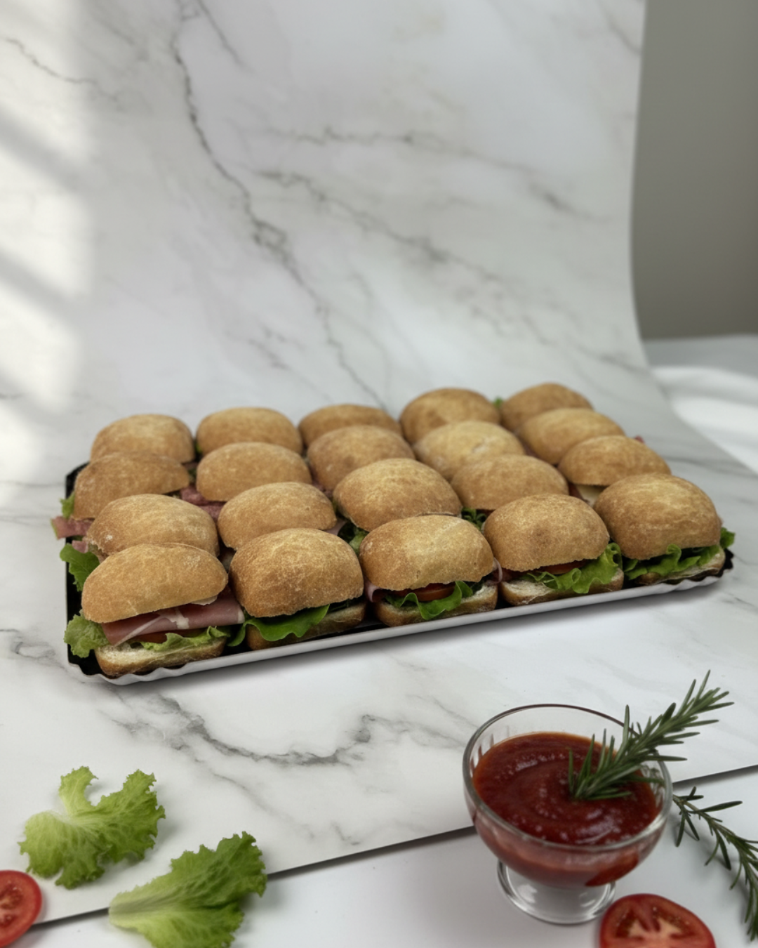 Mini ciabattas (20 pièces)