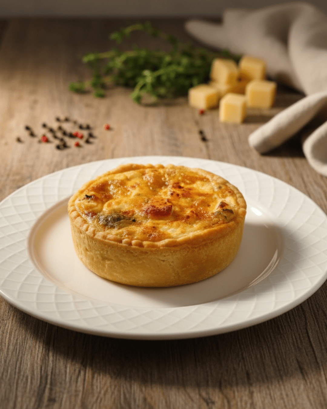 Quiche de saison : brocolis, feta, piment d'espelette par Kaempff-Kohler